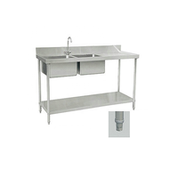 Offre Spéciale En Acier inoxydable Évier De Cuisine Avec Égouttoir, banc de lavabo double avec table à vendre