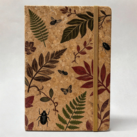 Carnet à spirale personnalisé avec couverture en liège PU et élastique, coffret cadeau 100 feuilles, journal écologique à couverture rigide pour promotion d'entreprise