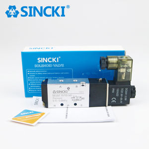 4 فولت سلسلة 4V110-M5 5 منفذ 2 اتجاه لفائف واحدة 24 فولت صمام الملف اللولبي لآلات النسيج سبائك الألومنيوم الهواء تعمل أجزاء الهوائية - Product Image 1