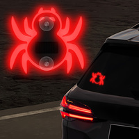 Lampe d'ambiance LED solaire en forme d'araignée pour voiture, rechargeable USB-C, avec ventouse universelle pour vitre arrière, lampe de décoration et d'avertissement