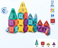 Juego de Bloques de Construcción Magnéticos 3D DIY - Magnéticos Educativos de Plástico para Niños de 7 a 9 Años, Certificado EN71, Caja de Hierro, Juguete Portátil