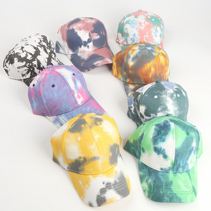 Adjustable Baseball <b>Caps</b> Bulk <b>Plain</b> Tie Dye Gradient Dad Hat Soft Unconstructed Curved Brim Wholesale Custom <b>Cap</b> for women Man - Product Image 2