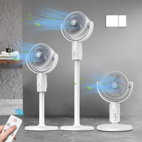 2025 électrique DC moteur piédestal ventilateurs télécommande 3 pales Oscillation faible bruit fort circulateur d'air extérieur hôtel plastique