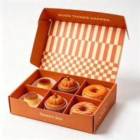 Boîtes d'emballage pour gâteaux et biscuits de haute qualité en gros, imprimées numériquement, pour donuts et autres produits, avec encre de soja