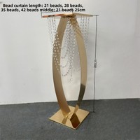 Nouveaux accessoires de mariage en acier de 84 cm pour table de desserts, décorations de bienvenue, arrangement de fond de scène, support à fleurs creux