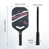 Raquette de pickleball en carbone T700 PP nid d'abeille 14 mm, moulée monobloc pressée à chaud, surface 3K, pour les jeux