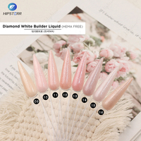Gel de construction pour ongles Hema Free Diamond White Builder Liquid Biab Builder, gel de construction pour ongles sans TPO, longue durée, extension d'ongles en gel Biab