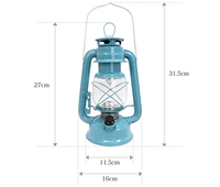 Lampe de camping LED rétro à 6 couleurs, alimentée par 4 piles AA, à gradation progressive, pour la décoration de camping et les situations d'urgence