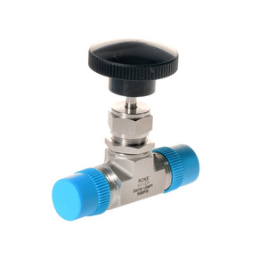 วาล์วเข็มสแตนเลส ROKE SS316 ขนาด 1/2NPT 5000PSI แบบควบคุมแรงดันสูง ชนิดตรงผ่าน - Product Image 1
