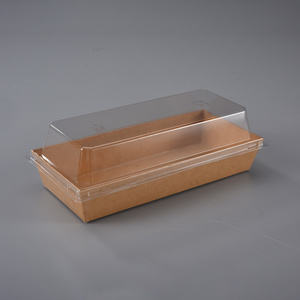 Caja desechable de papel para embalaje de <span class=keywords><strong>sushi</strong></span>, recipiente a prueba de agua con tapa para mascotas - Product Image 2