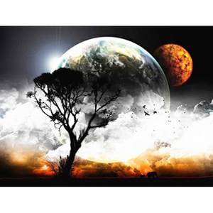 Pittura Diamantata 5D all'Ingrosso, Decorazione Casa Fai da Te, Collezione Stelle e Lune, Paesaggi - Product Image 4