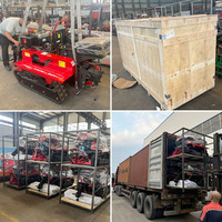 Tracteur chenillé diesel certifié CE 25 CV 35 CV avec cultivateur rotatif pour jardins de thé, rizières et terres agricoles montagneuses en terrasses