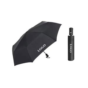 Custom Logo Automatic Open Double Canopy <b>Large</b> Black Golf <b>Umbrella</b> Paraguas Promotion Double Layer Golf <b>Umbrella</b> With Logo - Product Image 1