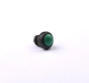 Toowei botão de pressão do interruptor de partida do carro cúpula redonda verde plástico 12mm ip67 mini spst CE RoHS