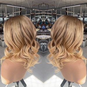 <span class=keywords><strong>Parrucca</strong></span> Bob Ombré <span class=keywords><strong>Bionda</strong></span> con Capelli Europei Naturali Allineati alle Cuticole, Parrucche in Veri Capelli Umani Europei - Product Image 3