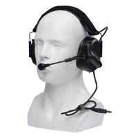Headset Komunikasi M32 MARK3 Pelindung Pendengaran Aktif NRR22dB Peredam Kebisingan Elektronik Headphone Lipat ABS