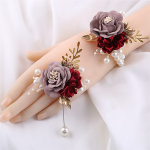 Corpetto creativo transfrontaliero e fiore da polso come <span class=keywords><strong>accessori</strong></span> da sposa per gli <span class=keywords><strong>sposi</strong></span> - Product Image 1