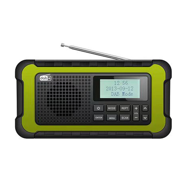 New European DAB Radio Solar  Stereo Outdoor Hand Crank Radio Strong Light Flashlight