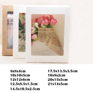 Vuông gấp Kraft hộp giấy PVC cửa sổ trong suốt hộp đóng gói quà tặng cho kinh doanh Lễ Hội Đảng trang trí nội thất - Product Image 2