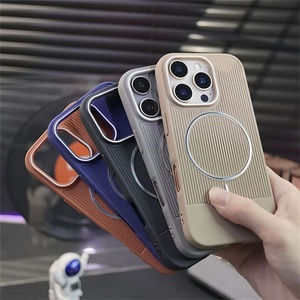 เคสโทรศัพท์มือถือลายทางแม่เหล็ก TPU สำหรับ iPhone 17 Air 15 Pro Max ลายทางแบบด้าน แฟชั่น ป้องกันการกระแทก - Product Image 3