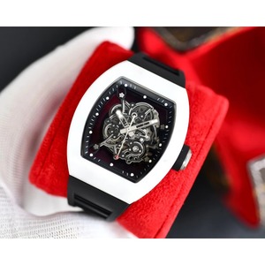Reloj Mecánico de Cerámica con Caja Tonneau, Diseño Calado, Correa de Goma, Alta Calidad, Moda Masculina para Negocios, Última Tendencia 2026 - Product Image 3