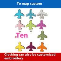Petit avion serviette brodée tissu Patch Badge oignon doré rose Glibb Patch sac chapeau thermocollant PVC tissu vêtements à coudre