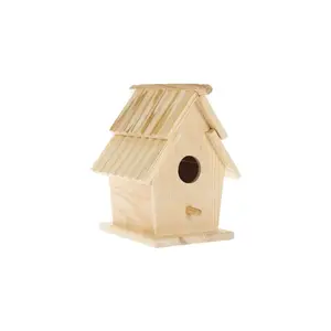 Wooden Birdhouse Criativo Wooden Hanging Bird House para Small Bird DIY Birdcage Making ou Decoração