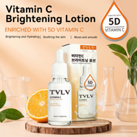 Sérum Éclaircissant Vitamine C Marque Blanche avec Collagène 5D, Anti-Âge, Apaisant, Hydratant et Léger pour un Éclat Rosé