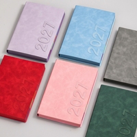 Agenda 2027, planificateur hebdomadaire et mensuel en anglais, couverture rigide en cuir, journal personnalisé avec logo, idéal pour les cadeaux d'entreprise