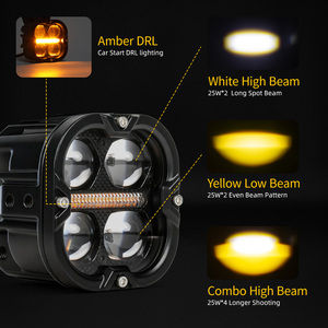 Faro LED de 3 pulgadas para motocicleta, luces exteriores, luz puntual de haz alto/bajo, estroboscópica, ámbar, DRL, luz auxiliar LED para motocicleta RS <span class=keywords><strong>GS</strong></span> - Product Image 2