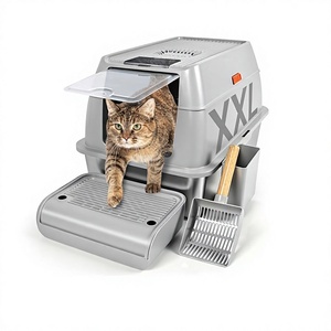 Caja de Arena para Gatos de Acero Inoxidable Resistente, Extra Grande, Fácil de Limpiar, Superficie Antiadherente - Product Image 1