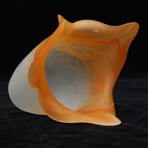 Fuente de fábrica, pantalla de lámpara de cristal en forma de flor de trompeta de color naranja hecha a mano para lámparas de mesa, accesorios - Product Image 2