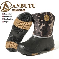 Chaussures tactiques d'hiver pour hommes, en tissu Oxford doublé de laine, camouflage, pour la chasse en plein air, légères, avec semelle EVA, prix d'usine, vente en gros