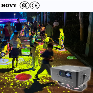 Proyector de mapeo holográfico 3D grande Pantalla <span class=keywords><strong>LCD</strong></span> Control de aplicación Diseño portátil para proyección de video de piso al aire libre interactivo - Product Image 1