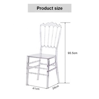 Chaises en plastique plexiglas en gros pour événements, chaises transparentes en cristal Tiffany, chaises Napoléon, chaises Chiavari pour mariage et fête