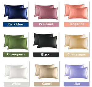 March Expo Strongly Recommended Solid Satin Pillowcases Cushion Cases In Various Colors