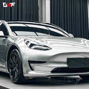 PVC fundido alto brillo metálico GT plata vinilo envoltura coche película cubierta calcomanías vehículo <span class=keywords><strong>Tuning</strong></span> accesorios coche pegatinas - Product Image 2