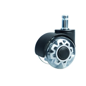 Roulettes pivotantes silencieuses transparentes en TPR de 2 pouces pour chaise de bureau, chaise de gaming, canapé et mobilier de salle de bain - Conception rigide moderne - Product Image 2