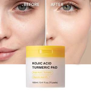 Discos de Algodón Exfoliantes para el Cuidado de la Piel Coreanos con Cúrcuma y Ácido Kójico para el Rostro, Ultra Suaves para Uso Diario - Product Image 2