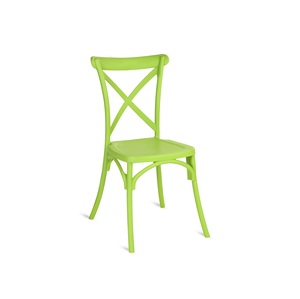 Chaises de mariage économiques blanches à dossier croisé Meubles empilables durables pour les fêtes en plein air Banquets Bars Hôtels Villas-Vente en gros - Product Image 2