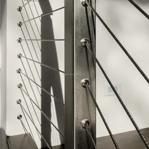 Thép không gỉ Cáp lan can hệ thống dễ dàng cài đặt dự án giải pháp tùy chỉnh kích thước lan can lan can phụ kiện chống gỉ sàn - Product Image 1