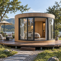 Capsule hôtelière préfabriquée de luxe avec salle de bain - Unité modulaire de glamping à installation rapide pour hébergement extérieur