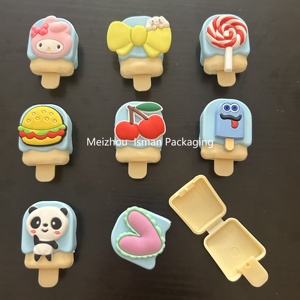 ISMAN Luxe 2g Kinderen Lollipop Lipbalsem Verpakking Siliconen Hoesje Schattig IJslolly Lipstick Doosje Plastic Groothandel Privé Label Pro - Product Image 1