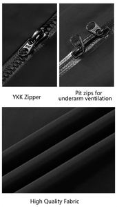 Veste personnalisée en tissu avec fermetures éclair latérales pour la ventilation sous les aisselles, veste de sport coupe-vent pour l'extérieur - Product Image 5