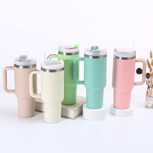 Aangepaste Reis 30Oz 40Oz Drink Waterfles Vacuüm Roestvrijstalen Tuimelaar Met Handvat En Stro - Product Image 2