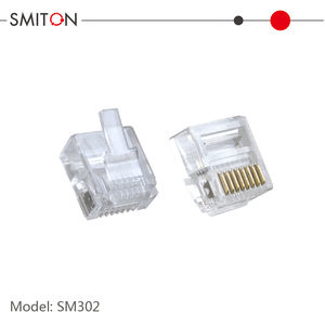 מפעל לספק גוף קצר קטן 8p8c מחבר rj45 <span class=keywords><strong>8</strong></span> פין ראש קריסטל פין מצופה זהב מחבר מצופה - Product Image 2