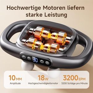 ปืนนวดกดจุดแบบ6หัวไร้สายแบบใช้มือถือนวดบริเวณเอวลึกแบบสั่นด้วยคลื่นความถี่สูงเพื่อการผ่อนคลายร่างกาย - Product Image 5