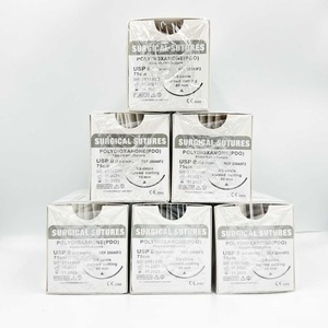 <span class=keywords><strong>Sutures</strong></span> chirurgicales vétérinaires polydioxanone (AOP) de haute qualité 75cm-100cm longueur de fil avec aiguille de coupe pour chiens - Product Image 2