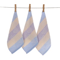 Serviette carrée en pur coton pour bébé Longren Kindergarten, motif ours de dessin animé, pour le lavage des mains et la salive des nourrissons