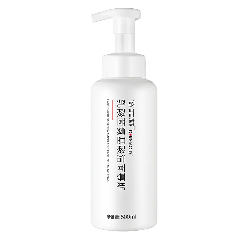 JUYOU OEM 500ML Grande Bouteille Profesional Salon De Beauté Utilisé Acide Aminé Douce Lactobacillus Pour Sensible Acné Peau Du Visage Propre